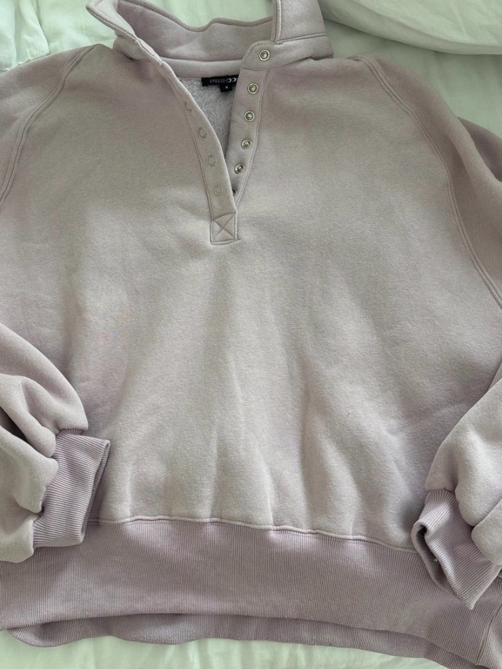 Papermoon Lavender Snap-Button Sweatshirt small